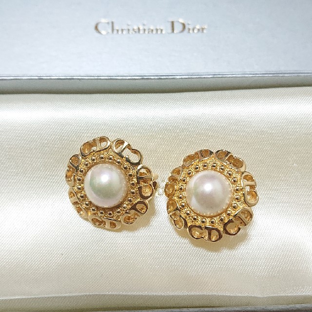 極上品 Christian Dior パール イヤリング