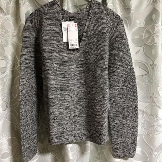 ユニクロ(UNIQLO)のユニクロ　３Ｄコットンコクーンセーター　グレー　XS(ニット/セーター)