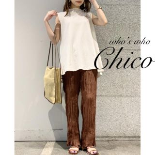 フーズフーチコ(who's who Chico)の新品¥6490【Chico】シアーワッシャーパンツ  ブラウン(カジュアルパンツ)