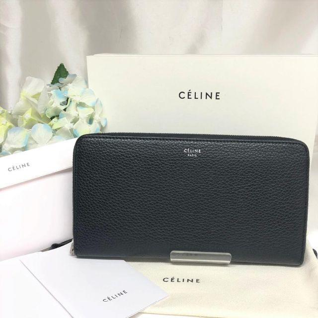 celine(セリーヌ)のセリーヌ　長財布　ラウンドファスナー　黒　レザー レディースのファッション小物(財布)の商品写真