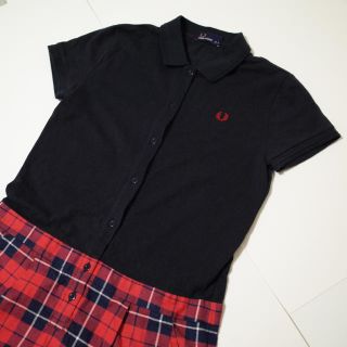 フレッドペリー(FRED PERRY)のFRED PERRY 切り替えし 半袖 ポロシャツ ワンピース(ひざ丈ワンピース)