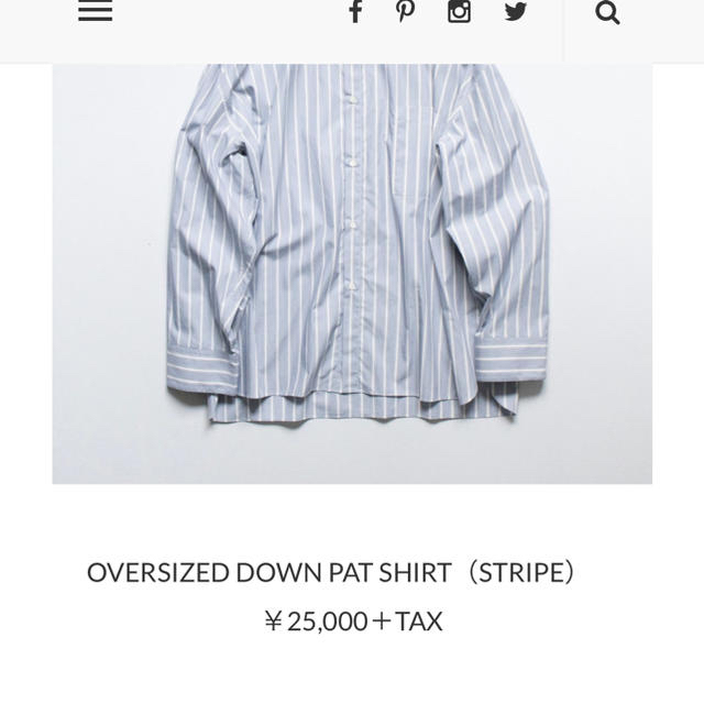 stein シュタイン oversized down pat shirt