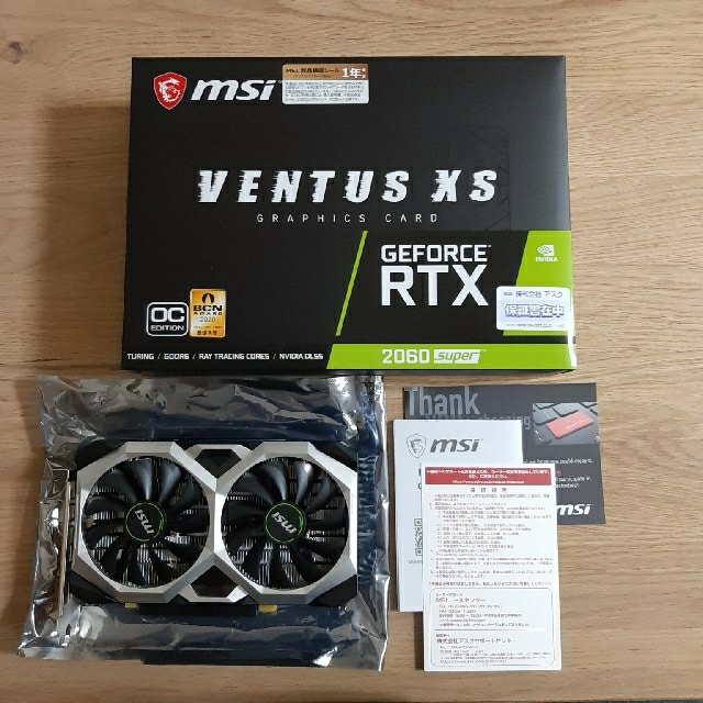 PCパーツMSI GeForce RTX 2060 SUPER VENTUS XS