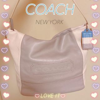 コーチ(COACH)のコーチ　2way レガシーウィークエンドカラーブロック ベージュ　バッグ(ショルダーバッグ)