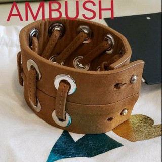 アンブッシュ(AMBUSH)のAMBUSHグロメットレザーリストバンド(バングル/リストバンド)