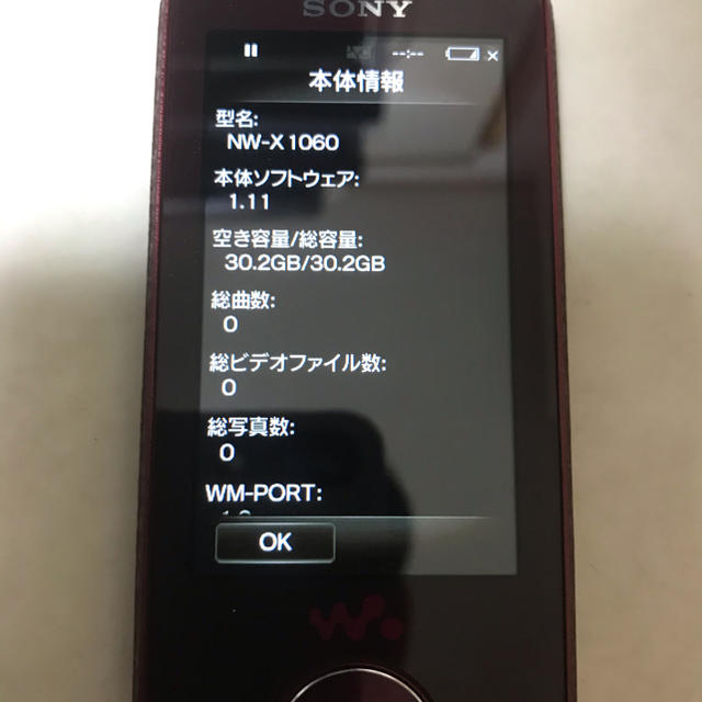ソニーウォークマン　NW-X1060【32GB】