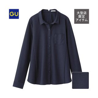 ジーユー(GU)の【送料込・大型店限定アイテム】gu ジーユー＊ポケット付ジャージーシャツ❤︎(シャツ/ブラウス(長袖/七分))