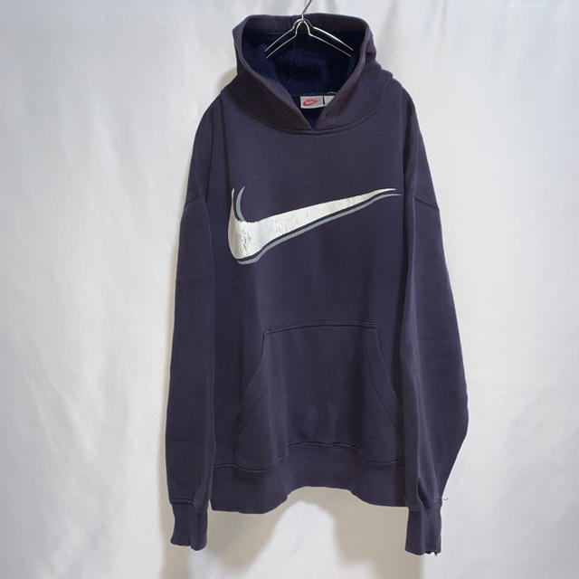 NIKE(ナイキ)の【90s】【銀タグ】【希少】NIKE ナイキ　パーカー　ビッグスウッシュロゴ メンズのトップス(パーカー)の商品写真