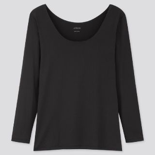 ユニクロ(UNIQLO)のユニクロ   エアリズムUVカットUネックT（8分袖）(アンダーシャツ/防寒インナー)