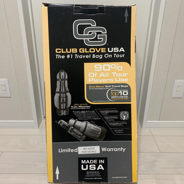 ゴルフバッグ トラベルカバー ケース CLUB GLOVE クラブグローブ 最低制限価格 ⭐️未使用⭐️ トラベルバッグキャスター USA GLOVE CLUB バッグ