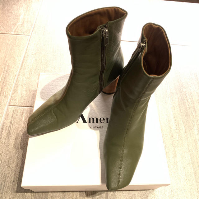 激安 Ameri VINTAGE - 【AMERI】 WOOD CIRCLE HEEL BOOTS ブーツ