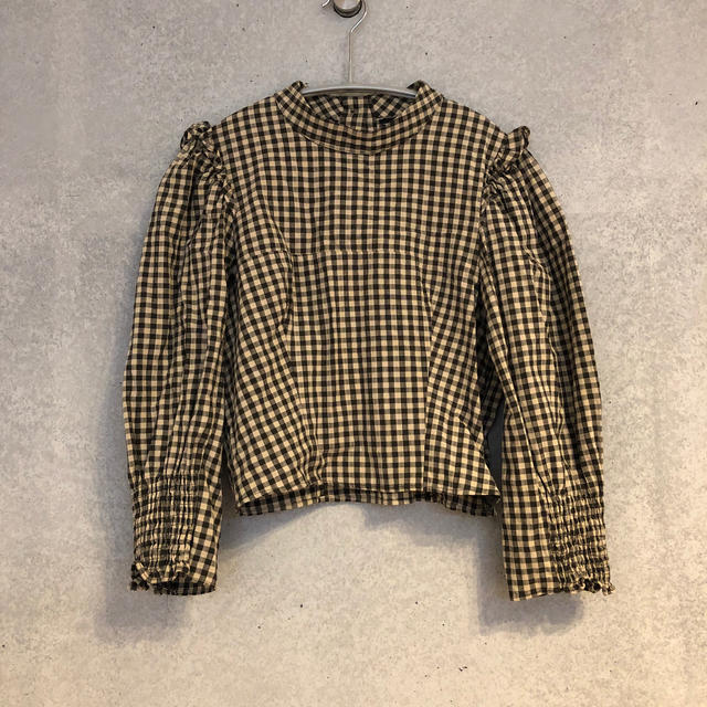 ZARA(ザラ)のZARA xs ハンパ袖　シャツ／ブラウス　チェック柄 レディースのトップス(シャツ/ブラウス(長袖/七分))の商品写真