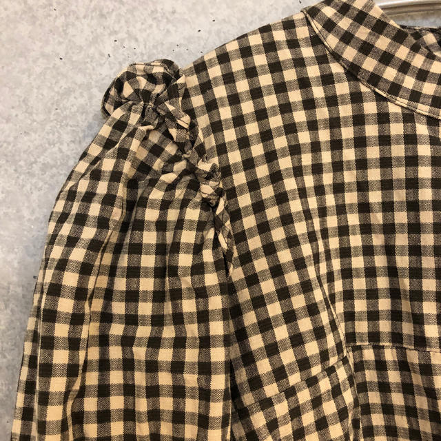 ZARA(ザラ)のZARA xs ハンパ袖　シャツ／ブラウス　チェック柄 レディースのトップス(シャツ/ブラウス(長袖/七分))の商品写真