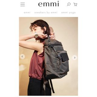 エミアトリエ(emmi atelier)のemmi エゴポリベーシックバックパック　GRAY(リュック/バックパック)