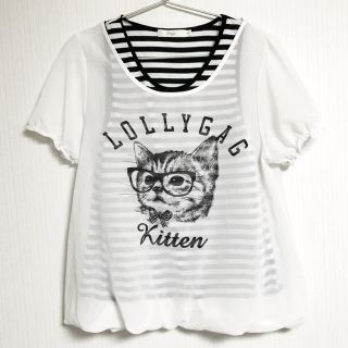 猫 ねこ ネコ CAT キャット 半袖 タンクトップ チュニック Tシャツ 白(Tシャツ(半袖/袖なし))