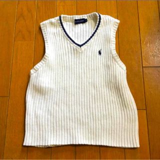 ラルフローレン(Ralph Lauren)の美品　ラルフローレン　ベスト　白　110(カーディガン)