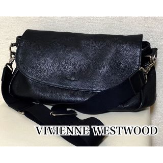 ヴィヴィアンウエストウッド(Vivienne Westwood)のVivienne Westwood ☆ ブラック レザー ショルダーバッグ(ショルダーバッグ)