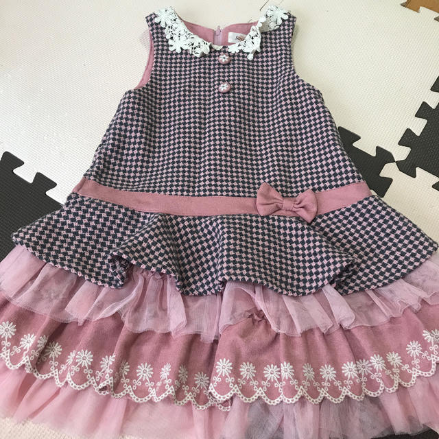 Souris(スーリー)のスーリー  ティアードワンピース120 キッズ/ベビー/マタニティのキッズ服女の子用(90cm~)(ワンピース)の商品写真