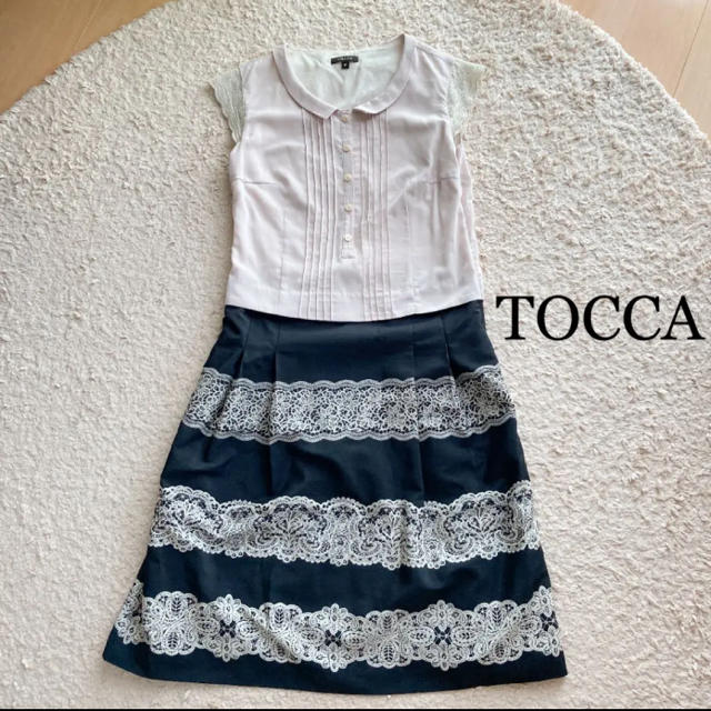 美品 ＴＯＣＣＡ トッカ ドッキングワンピース レース ベージュ