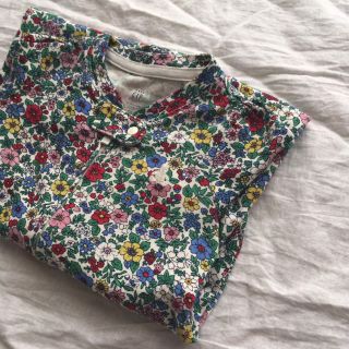 ベビーギャップ(babyGAP)のGAP 花柄長袖ロンパース(カバーオール)