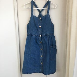 ザラキッズ(ZARA KIDS)のZARA デニム ジャンパースカート　160(ワンピース)