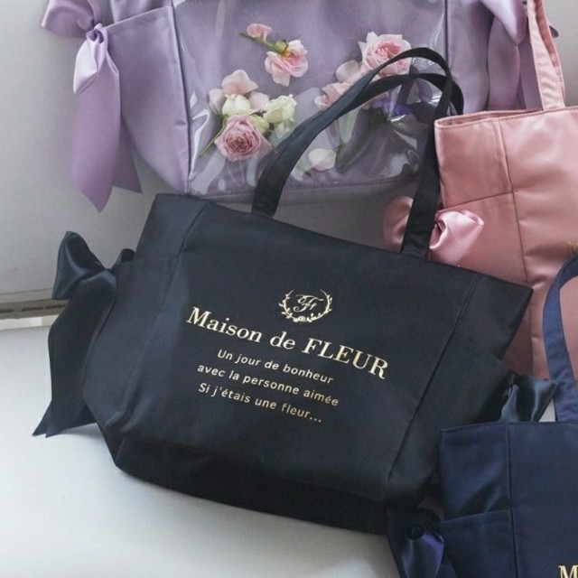 Maison de FLEUR - メゾンドフルール 池袋限定 痛バ クリアポケット トートバッグ ブラック 黒の通販 by shop｜メゾン