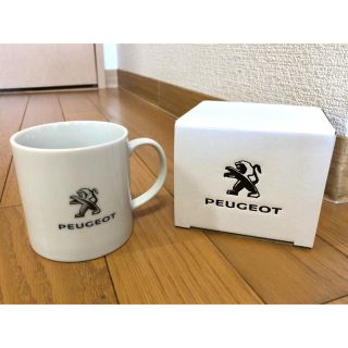 プジョー(Peugeot)のプジョー PEUGEOT オリジナル マグカップ 白 正規ディーラー非売品 新品(ノベルティグッズ)