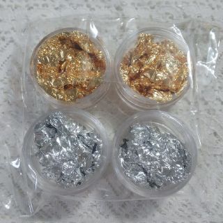 レジン アクセサリー ネイル 材料 金箔 銀箔 セット(各種パーツ)