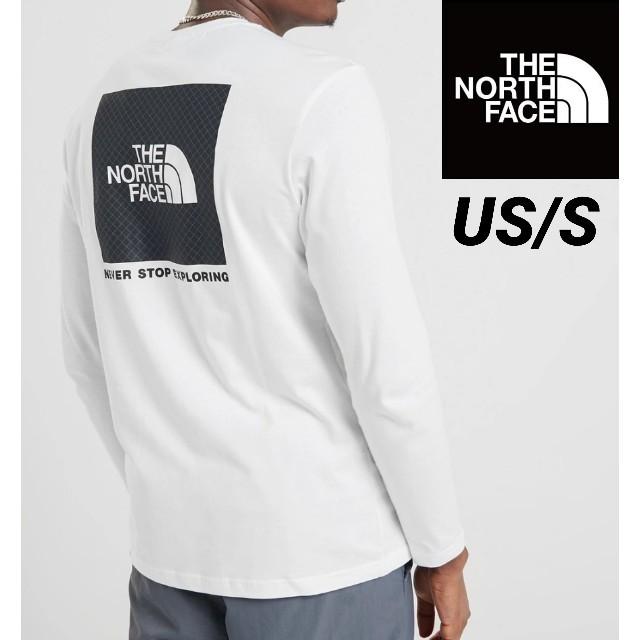 THE NORTH FACE(ザノースフェイス)のノースフェイス リフレクティブボックスロゴ ロングスリーブTシャツ 海外Sサイズ メンズのトップス(Tシャツ/カットソー(七分/長袖))の商品写真