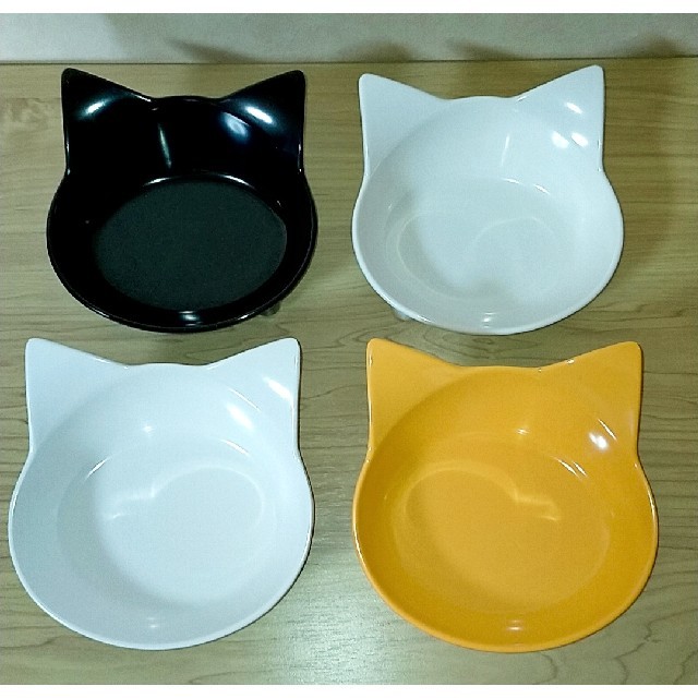 チーちゃん様 専用★本日最終日★美品★猫型フードボウル/食器 4枚セット その他のペット用品(猫)の商品写真