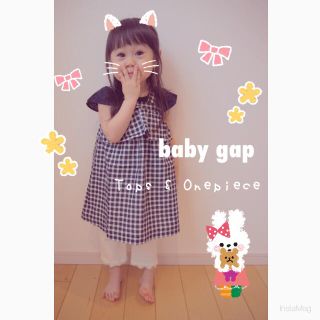 ベビーギャップ(babyGAP)のギンガムチェックワンピ セット(ワンピース)