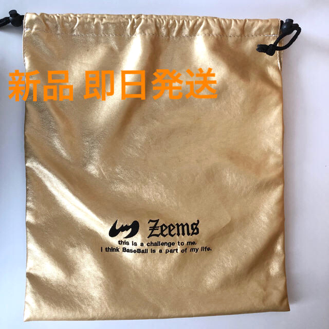 Zeems(ジームス)のZeems  グラブ袋/グローブ袋  合成皮革  ゴールド×ブラック 【新品】 スポーツ/アウトドアの野球(グローブ)の商品写真