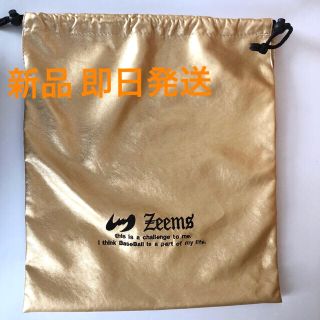 ジームス(Zeems)のZeems  グラブ袋/グローブ袋  合成皮革  ゴールド×ブラック 【新品】(グローブ)