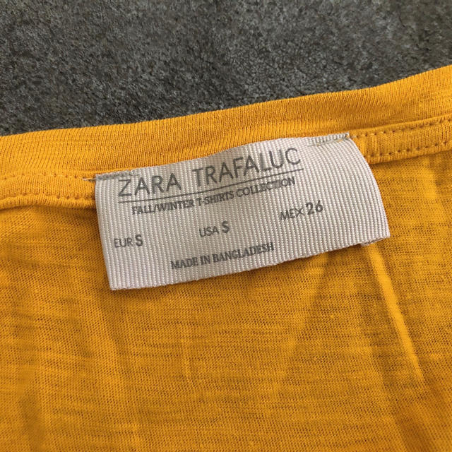 ZARA(ザラ)のZARA*トップス*ロングカットソー*マスタード*S レディースのトップス(カットソー(長袖/七分))の商品写真