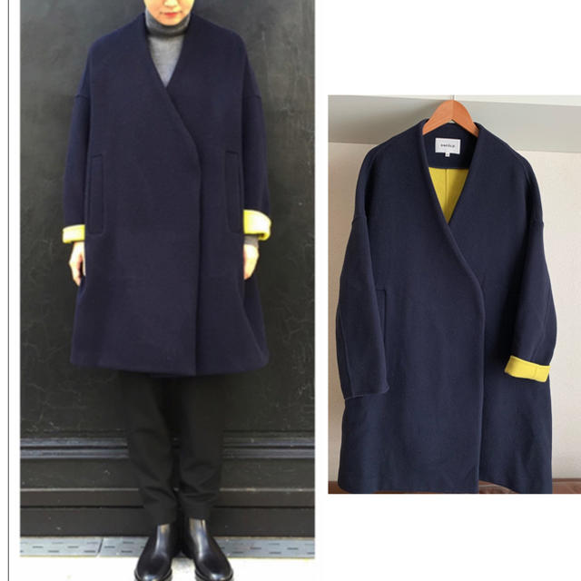ENFOLD(エンフォルド)の[美品 定価¥74,520]  ENFOLD ボックスコート レディースのジャケット/アウター(ロングコート)の商品写真
