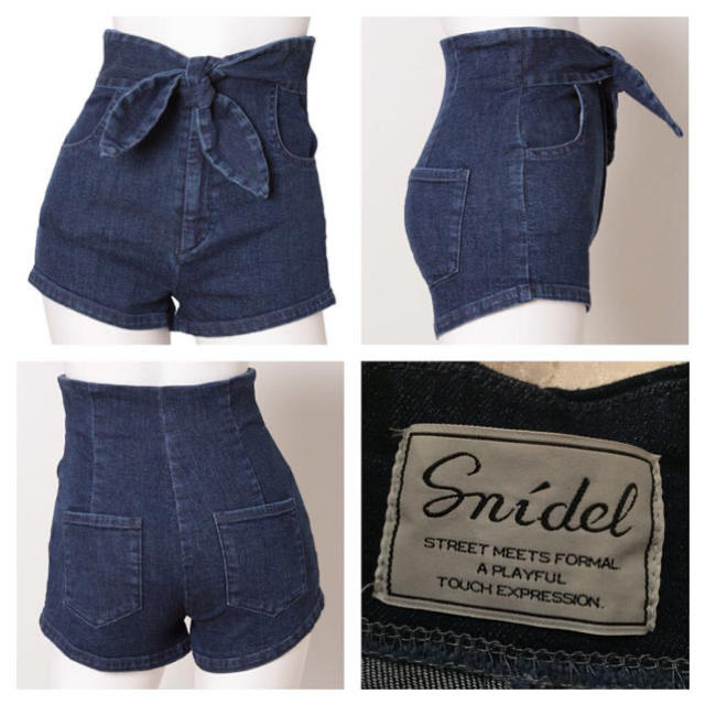 SNIDEL(スナイデル)のsnidel♡ハイウエストリボンショートパンツ レディースのパンツ(ショートパンツ)の商品写真