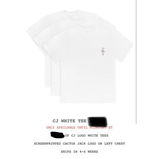 カクタス(CACTUS)のCJ WHITE TEE 1-PACK travis Scott(パーカー)