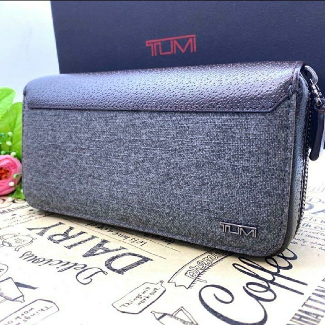 TUMI(トゥミ)のTUMI トゥミ ラウンドファスナー 長財布 グレー 箱付き DK598 メンズのファッション小物(長財布)の商品写真