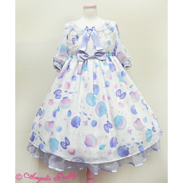 Angelic Pretty(アンジェリックプリティー)のAngelic Pretty◆Dreammarineワンピース◆シロ レディースのワンピース(ひざ丈ワンピース)の商品写真