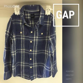 ギャップキッズ(GAP Kids)のharu様 GAP綿麻チェックシャツ(ブラウス)