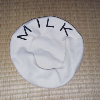 ミルク(MILK)のMILK◆ベレー帽◆シロ◆新品(ハンチング/ベレー帽)