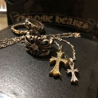 クロムハーツ(Chrome Hearts)のクロムハーツ　リング　ダブルフローラルクロス(リング(指輪))