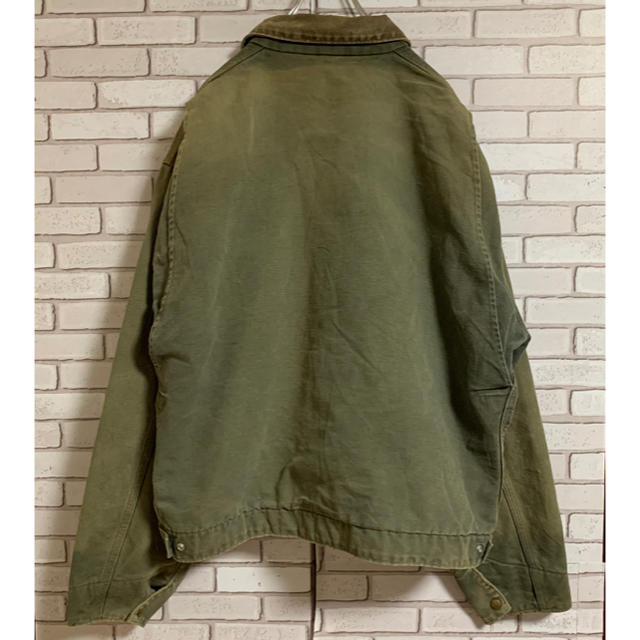 90s carhartt XL ダック生地 ジャケット レザータグ ビッグサイズ