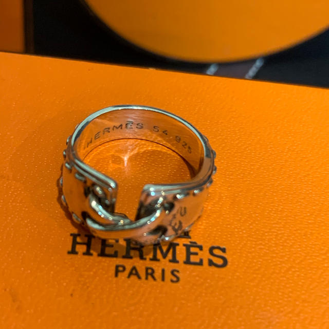 Hermes(エルメス)の希少サイズ　HERMES メキシコ コルセットリング　54 メンズのアクセサリー(リング(指輪))の商品写真