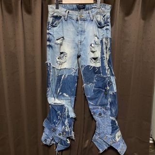 デニム 再構築 リメイク パッチワークの通販 by M's shop|ラクマ