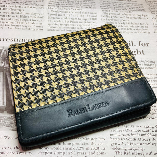 Ralph Lauren(ラルフローレン)の【RALPH LAUREN】二つ折り財布　千鳥格子柄 メンズのファッション小物(折り財布)の商品写真