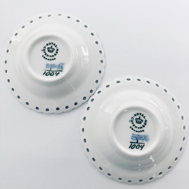 ROYAL COPENHAGEN(ロイヤルコペンハーゲン)のロイヤルコペンハーゲン 豆皿　小皿　バターディッシュ　フルレース 1級品 インテリア/住まい/日用品のキッチン/食器(食器)の商品写真