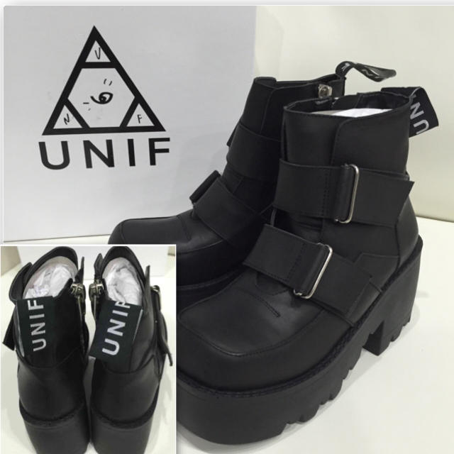 UNIF(ユニフ)のUNIFユニフ 完売商品 厚底ブーツ 靴 レディースの靴/シューズ(ブーツ)の商品写真