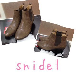 スナイデル(SNIDEL)のスナイデル♡サイドゴアブーツ(ブーツ)