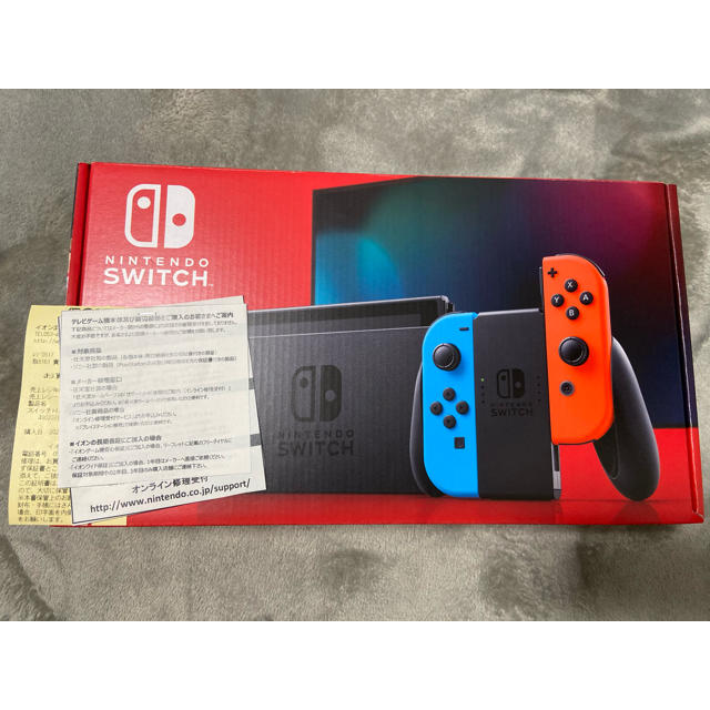 Nintendo Switch(ニンテンドースイッチ)の【新品未使用】Nintendo Switch 本体 ネオンブルー/ネオンレッド エンタメ/ホビーのゲームソフト/ゲーム機本体(家庭用ゲーム機本体)の商品写真